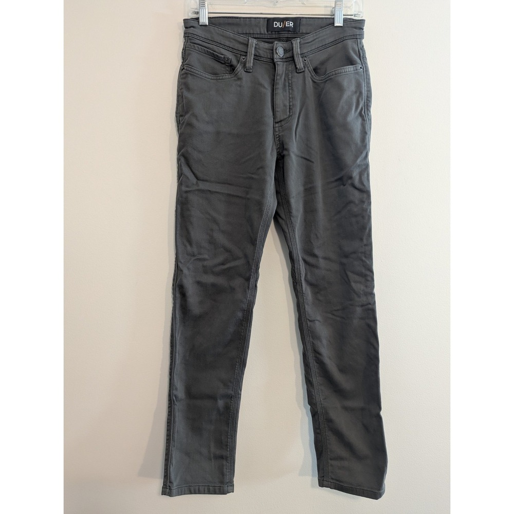 DU/ER Pants Mens 29 X 27 Olive Green N2X Slim Fit Stretch Performance‎ DUER